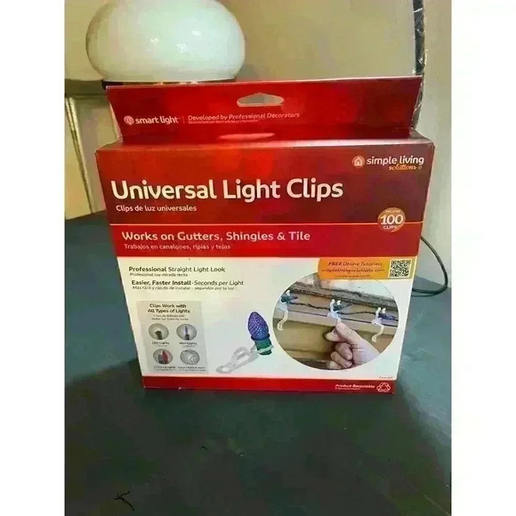 Universal Light Clips Simple Living Solutions 100 Clips - Picture 1 of 4